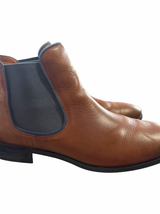 PIKOLINOS Shoes - PIKOLINOS Tan Leather Chelsea Ankle Boots with Gray Elastic